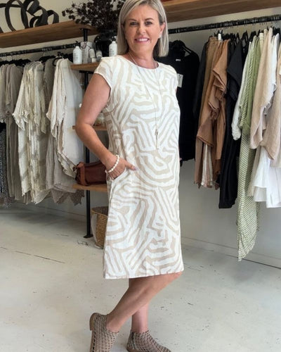 Veronika | Weites Sommerkleid mit Rundhalsausschnitt