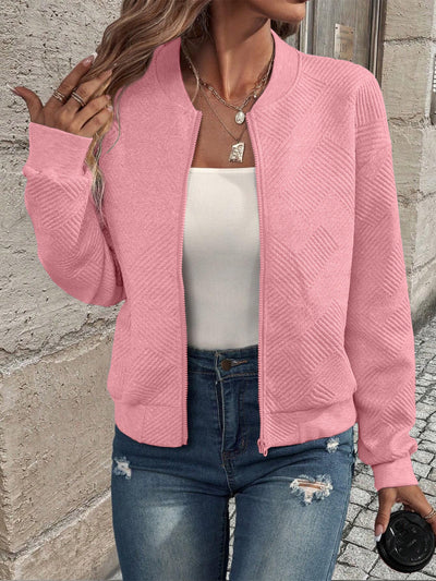 Doretta™ | Strukturierte Bomberjacke mit Reißverschluss