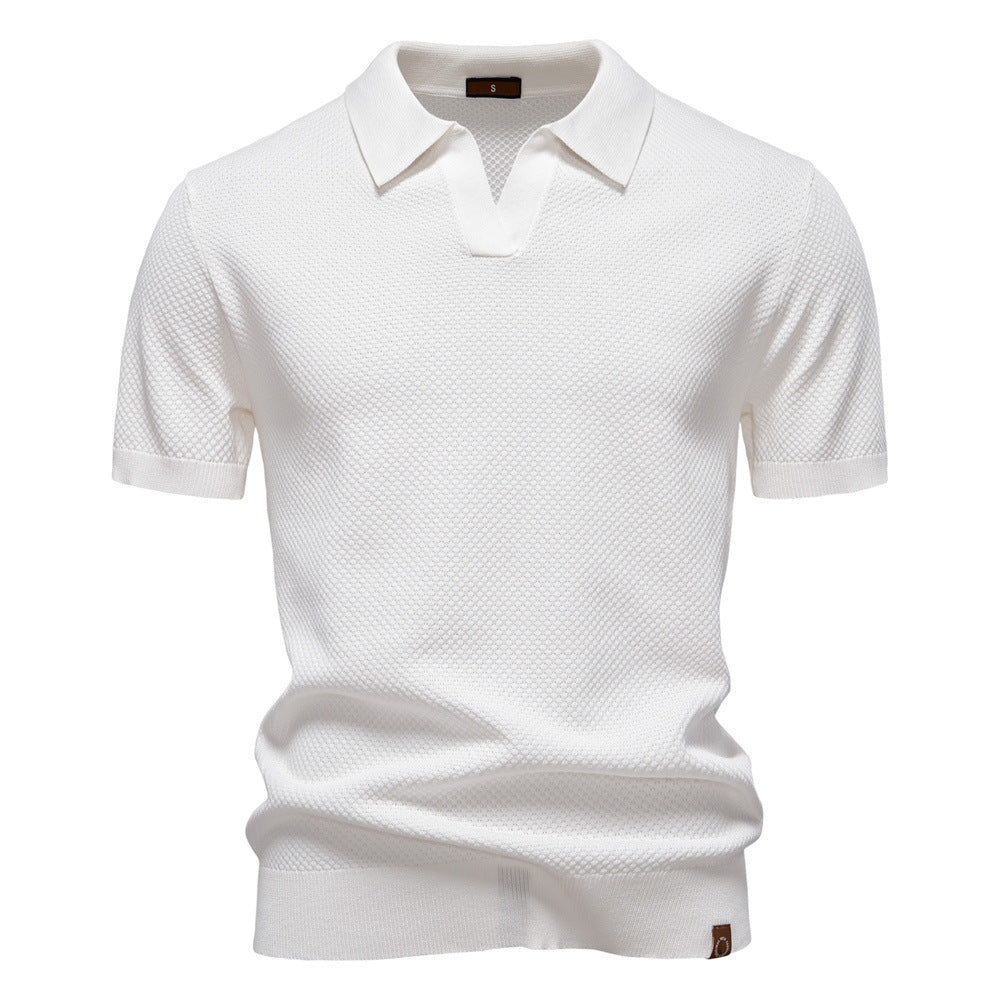 August | Casual strukturiertes Polo-shirt