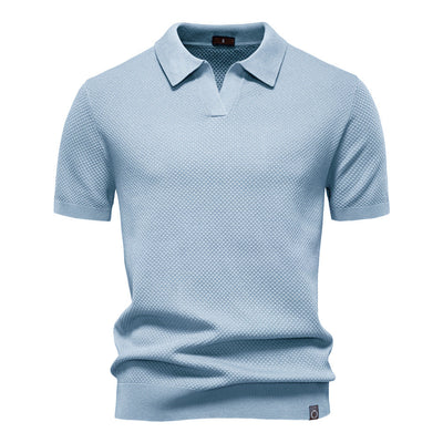 August | Casual strukturiertes Polo-shirt