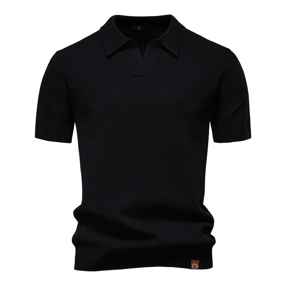 August | Casual strukturiertes Polo-shirt