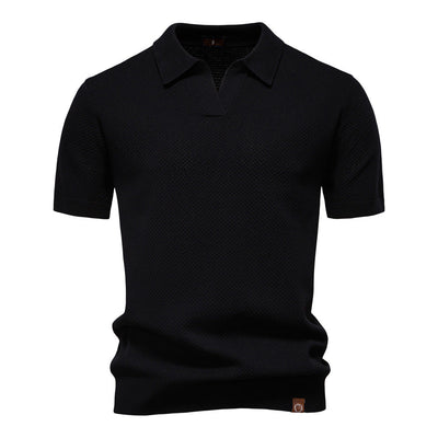August | Casual strukturiertes Polo-shirt