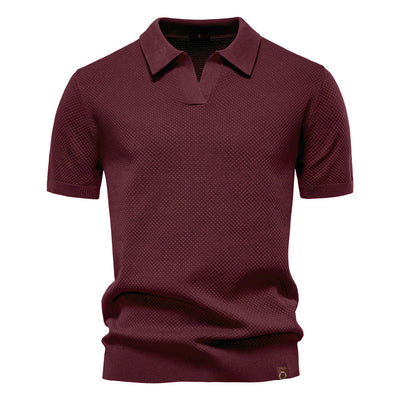 August | Casual strukturiertes Polo-shirt