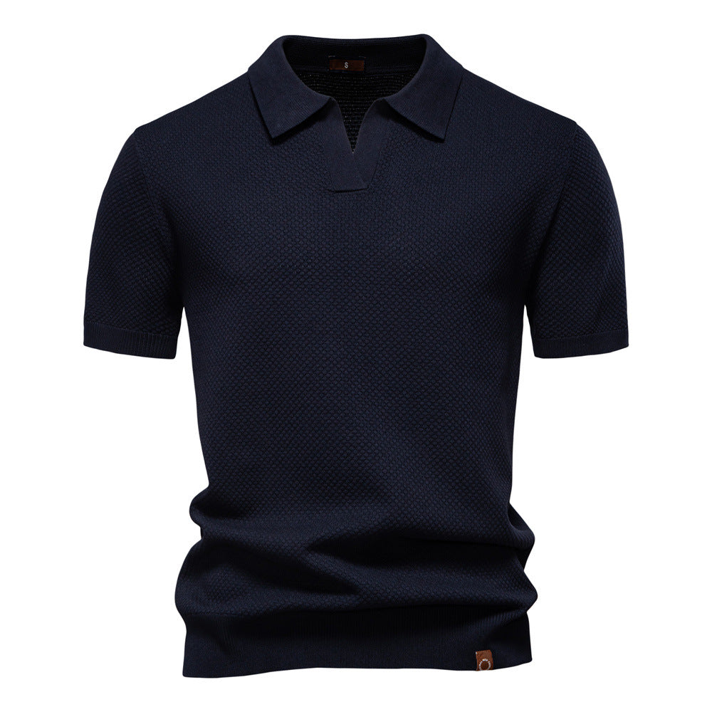 August | Casual strukturiertes Polo-shirt