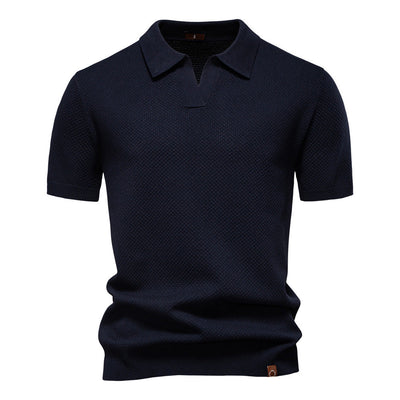 August | Casual strukturiertes Polo-shirt