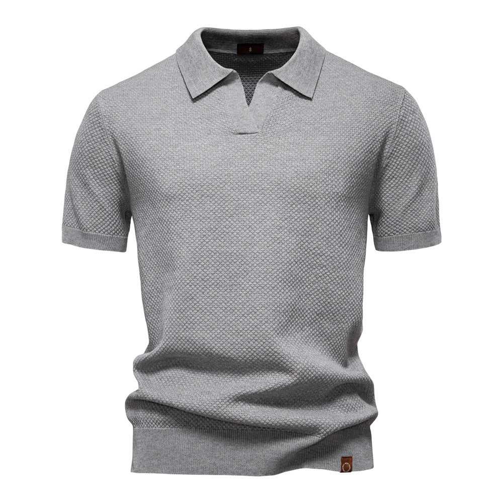 August | Casual strukturiertes Polo-shirt