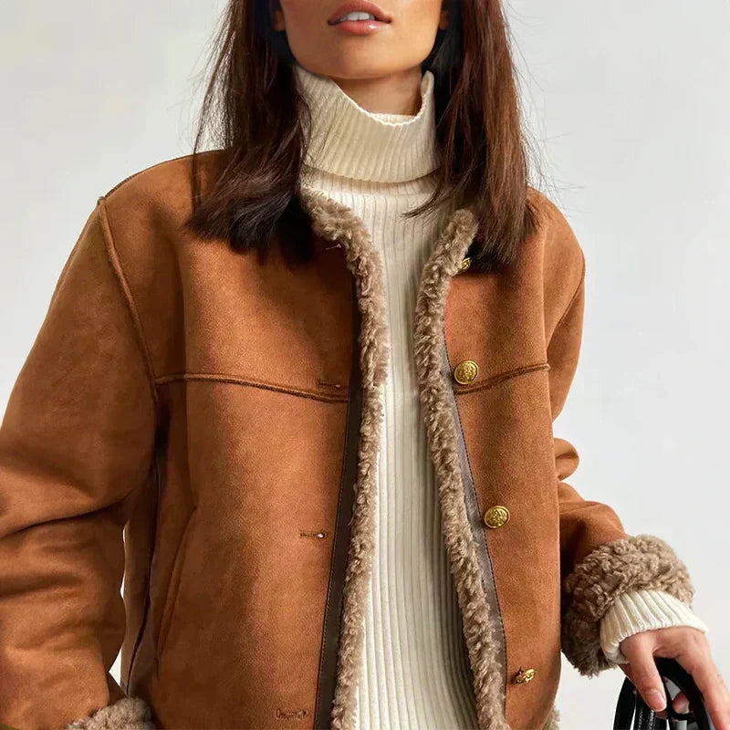 Soraya | Jacke mit Shearling-Besatz